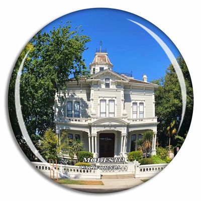 Crystal Fridge Magnets Modesto California USA Travel Souvenir Funny Sticker for Gift Home Decoration Office Whiteboard