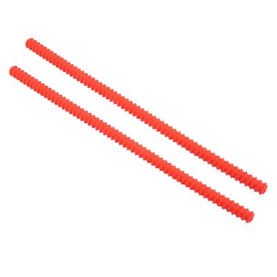 Silicone Oven Rack Cover, Pack of 2, Heat Insulated, Red, 13.78x0.59 Inches, Non-Slip Guards
