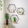 Floating Wall Shelves,Iron Metal Wall Mounted Storage Shelves,Hanging Rack Shelf Wall Decorative Display Holder Storage Racks for Living Room Bedroom Kitchen Bathroom (White,Grid(M)) view 2