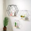 Floating Wall Shelves,Iron Metal Wall Mounted Storage Shelves,Hanging Rack Shelf Wall Decorative Display Holder Storage Racks for Living Room Bedroom Kitchen Bathroom (White,Grid(M)) view 3