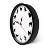 Cats Meow Wall Clock FUUNY Kittens Different Poses Girls Room Wall Decor Black Cats Silhouette Kitty Lovers Modern Wall Clock(Metal Frame) view 2