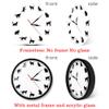 Cats Meow Wall Clock FUUNY Kittens Different Poses Girls Room Wall Decor Black Cats Silhouette Kitty Lovers Modern Wall Clock(Metal Frame) view 4