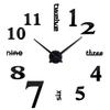 3D DIY Large Wall Clocks for Living Room Decor, Wall Clock Stickers Frameless Mirror Surface Wall Sticker Home Decor Silent Modern Wall Clocks for Bedroom Kitchen Office School Wall Decoration (Black) view 1