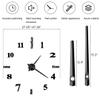 3D DIY Large Wall Clocks for Living Room Decor, Wall Clock Stickers Frameless Mirror Surface Wall Sticker Home Decor Silent Modern Wall Clocks for Bedroom Kitchen Office School Wall Decoration (Black) view 3