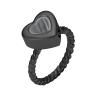 constantlife Cremation Rings Jewelry for Ashes Glass Heart Shape Urns Hand Ring Stainless Steel Human Pets Ashes Holder Keepsake (Black, 9) view 1