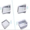 Collapsible Dish Drying Rack with Drain board Set Portable Dish Drainer Foldable Drying Dish Storage Rack Silverware Organizer view 3