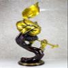 eSplanade Brass Radha Krishna Kishan Murti Idol Statue Sculpture | Pooja Idols | Home Decor (21 Inch) view 4