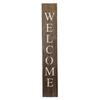 HomeRoots Rustic Espresso Brown And White Front Porch Welcome Sign view 1