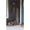 HomeRoots Rustic Espresso Brown And White Front Porch Welcome Sign view 3