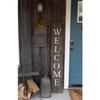 HomeRoots Rustic Espresso Brown And White Front Porch Welcome Sign view 4