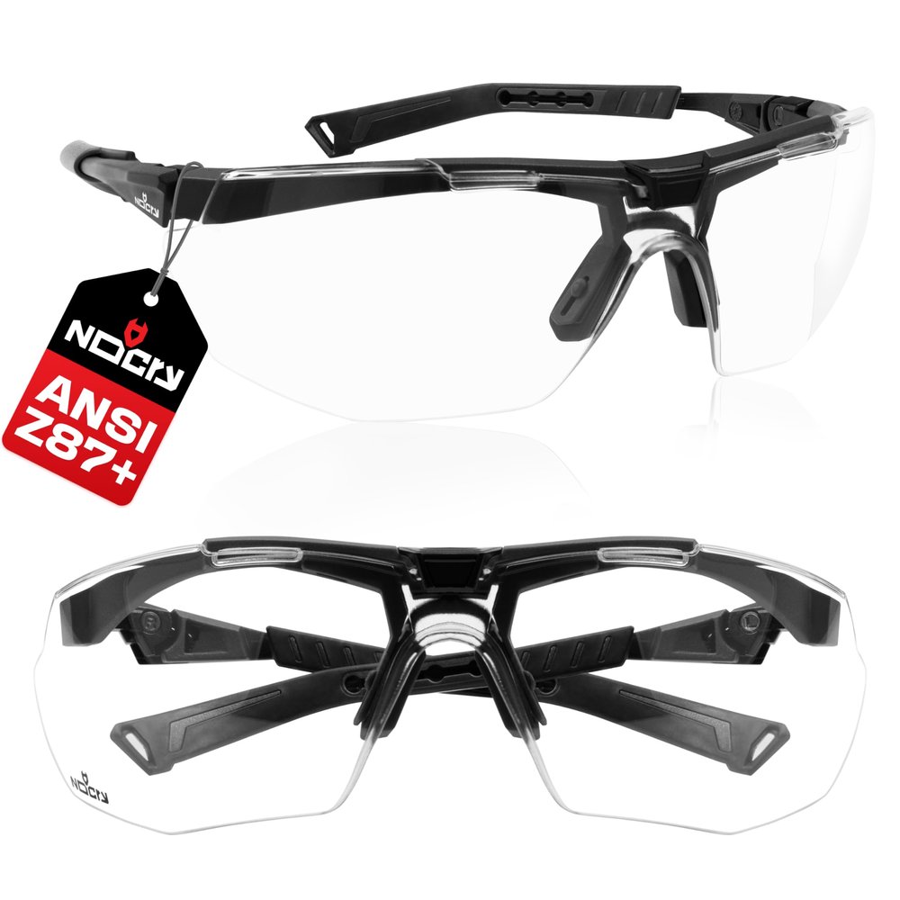 NoCry Anti Fog Safety Glasses for Men and Women ANSI Z87 Rated, Scratch-Resistant Eyewear with Adjustable Temples and Nose Pad 100% UV Eye Protection