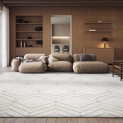SAFAVIEH Area Rug 8x10 - Adirondack Collection - Large - Ivory & Sage, Modern Geometric Design, Non-Shedding & Easy Cleaning, Ideal for Living Room, Bedroom, Office, Dining Space (ADR241W)