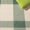 SAFAVIEH Washable Rug Outdoor Courtyard Collection - 5'3" x 7'7", Green & Beige, Plaid Pattern, Non-Shedding & Easy Cleaning, Ideal for Patio, Backyard, Mudroom (CY6201-322) view 4