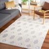 Martha Stewart x SAFAVIEH Shag Rug Collection - 5'1" x 7'6", White & Light Grey, Non-Shedding & Easy Cleaning, Ultra Plush Thick Pile, Ideal for Living Room, Bedroom, Dining Space (MSR0728A) view 1