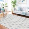 Martha Stewart x SAFAVIEH Shag Rug Collection - 5'1" x 7'6", White & Light Grey, Non-Shedding & Easy Cleaning, Ultra Plush Thick Pile, Ideal for Living Room, Bedroom, Dining Space (MSR0728A) view 3