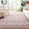SAFAVIEH Area Rug 8x10 - Arizona Shag Collection - Large - Ivory & Red, Moroccan Boho Design, Non-Shedding & Easy to Clean, Ideal for Living Room, Bedroom, Dining Space (ASG741P) view 1