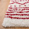 SAFAVIEH Area Rug 8x10 - Arizona Shag Collection - Large - Ivory & Red, Moroccan Boho Design, Non-Shedding & Easy to Clean, Ideal for Living Room, Bedroom, Dining Space (ASG741P) view 4
