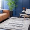SAFAVIEH Area Rug 8x10 - Fontana Shag Collection - Large - Grey & Ivory, Modern Design, Non-Shedding & Easy Cleaning, Ultra Plush Thick Pile, Ideal for Living Room, Bedroom, Dining Space (FNT890F) view 1