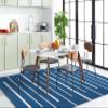 SAFAVIEH Montauk Collection Area Rug - 9' x 12', Navy & Ivory, Handmade Flat Weave Boho Farmhouse Cotton Modern Stripe, Ideal for High Traffic Areas in Living Room, Bedroom (MTK311N) view 2