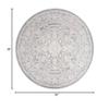 SAFAVIEH Area Rug 3' Round - Reflection Collection - Light Grey & Cream, Non-Shedding & Easy Cleaning, Ideal for Foyer, Living Room, Bedroom (RFT665C) view 2