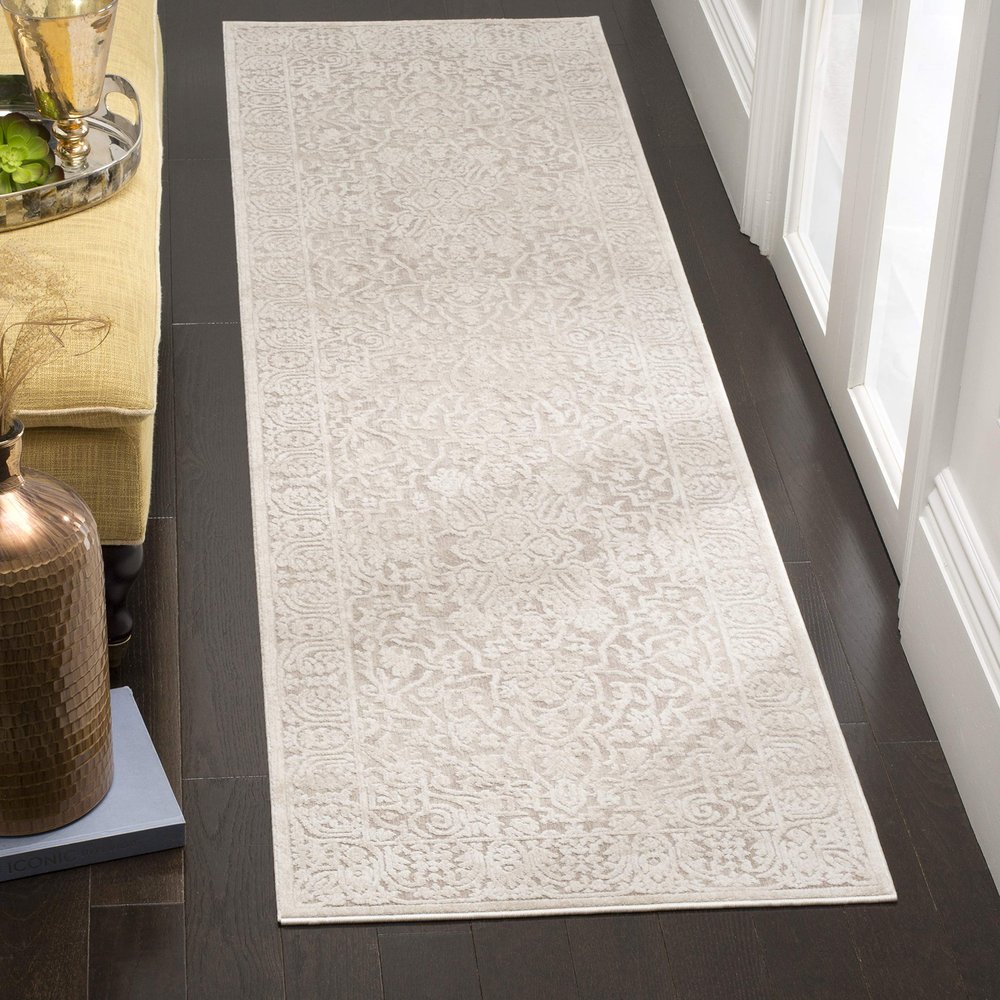 SAFAVIEH Reflection Collection Runner Rug - 2'3" x 14', Beige & Cream, Non-Shedding & Easy Cleaning, Ideal for Living Room, Bedroom (RFT670A)
