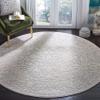 SAFAVIEH Area Rug 3' Round - Reflection Collection - Light Grey & Cream, Non-Shedding & Easy Cleaning, Ideal for Foyer, Living Room, Bedroom (RFT667C) view 1