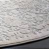 SAFAVIEH Area Rug 3' Round - Reflection Collection - Light Grey & Cream, Non-Shedding & Easy Cleaning, Ideal for Foyer, Living Room, Bedroom (RFT667C) view 2