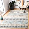 SAFAVIEH Kilim Collection Accent Rug - 3' x 5', Blue & Ivory, Flat Weave Jute Design, Ideal for High Traffic Areas in Entryway, Living Room, Bedroom (KLM754M) view 1