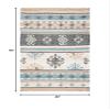 SAFAVIEH Kilim Collection Accent Rug - 3' x 5', Blue & Ivory, Flat Weave Jute Design, Ideal for High Traffic Areas in Entryway, Living Room, Bedroom (KLM754M) view 2