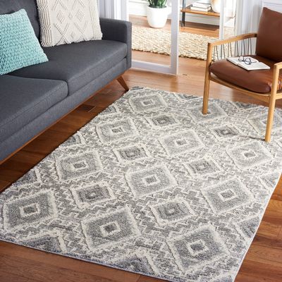 Martha Stewart x SAFAVIEH Area Rug Collection - 5'1" x 7'6", Dark Grey & Light Grey, Non-Shedding & Easy Cleaning, Ideal for Living Room, Bedroom, Office, Dining Space (MSR0781H)