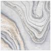 SAFAVIEH Orchard Collection Area Rug - 5' Square, Grey & Gold, Modern Abstract Design, Non-Shedding & Easy Care, Ideal for High Traffic Areas in Living Room, Bedroom (ORC637G) view 2