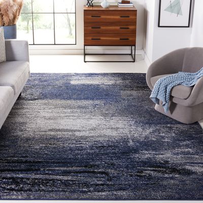 SAFAVIEH Area Rug 8x10 - Adirondack Collection - Large - Grey & Blue, Modern Abstract Design, Non-Shedding & Easy Cleaning, Ideal for Living Room, Bedroom, Office, Dining Space (ADR112H)