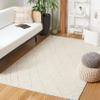 Martha Stewart x SAFAVIEH Shag Rug Collection - 4' x 6', Light Grey, & White, Non-Shedding & Easy Cleaning, Ultra Plush Thick Pile, Ideal for Living Room, Foyer, Bedroom, Accent Space (MSR0727F) view 1