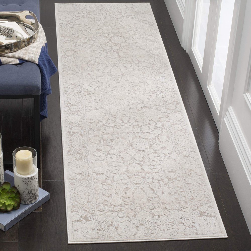 SAFAVIEH Reflection Collection Runner Rug - 2'3" x 16', Beige & Cream, Non-Shedding & Easy Cleaning, Ideal for Living Room, Bedroom (RFT667A)