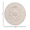 SAFAVIEH Area Rug 3' Round - Reflection Collection - Beige & Cream, Non-Shedding & Easy Cleaning, Ideal for Entryway, Living Room, Bedroom (RFT668A) view 2