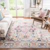 SAFAVIEH Madison Collection Area Rug - 8' Square, Purple Pink Fuchsia & Ivory Boho Chic Distressed Design, Non-Shedding & Easy Cleaning, Ideal for Living Room, Bedroom, Office, Dining Space (MAD603R) view 1