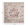 SAFAVIEH Madison Collection Area Rug - 8' Square, Purple Pink Fuchsia & Ivory Boho Chic Distressed Design, Non-Shedding & Easy Cleaning, Ideal for Living Room, Bedroom, Office, Dining Space (MAD603R) view 2