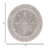 SAFAVIEH Area Rug 5' Round - Reflection Collection - Dark Grey & Cream, Non-Shedding & Easy Cleaning, Ideal for Living Room, Bedroom (RFT670B) view 2