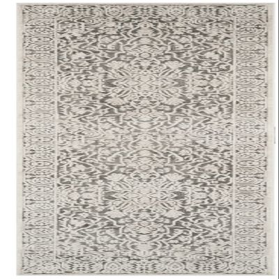 SAFAVIEH Reflection Collection Runner Rug - 2'3" x 14', Dark Grey & Cream, Non-Shedding & Easy Cleaning, Ideal for Living Room, Bedroom (RFT670B)