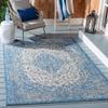 SAFAVIEH Washable Rug Outdoor Courtyard Collection - 6'7" x 9'6", Blue & Grey, Non-Shedding & Easy Cleaning, Ideal for Patio, Backyard, Mudroom (CY8720-36812) view 1