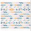 SAFAVIEH Area Rug 8x10 - Moroccan Fringe Shag Collection - Large - Ivory & Blue, Boho Design, Non-Shedding & Easy Cleaning, Plush Thick Pile, Ideal for Living Room, Bedroom, Dining Space (MFG110A) view 3