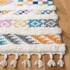 SAFAVIEH Area Rug 8x10 - Moroccan Fringe Shag Collection - Large - Ivory & Blue, Boho Design, Non-Shedding & Easy Cleaning, Plush Thick Pile, Ideal for Living Room, Bedroom, Dining Space (MFG110A) view 4