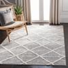 Martha Stewart x SAFAVIEH Shag Rug Collection - 5'1" x 7'6", White & Light Grey, Non-Shedding & Easy Cleaning, Ultra Plush Thick Pile, Ideal for Living Room, Bedroom, Dining Space (MSR0720A) view 3