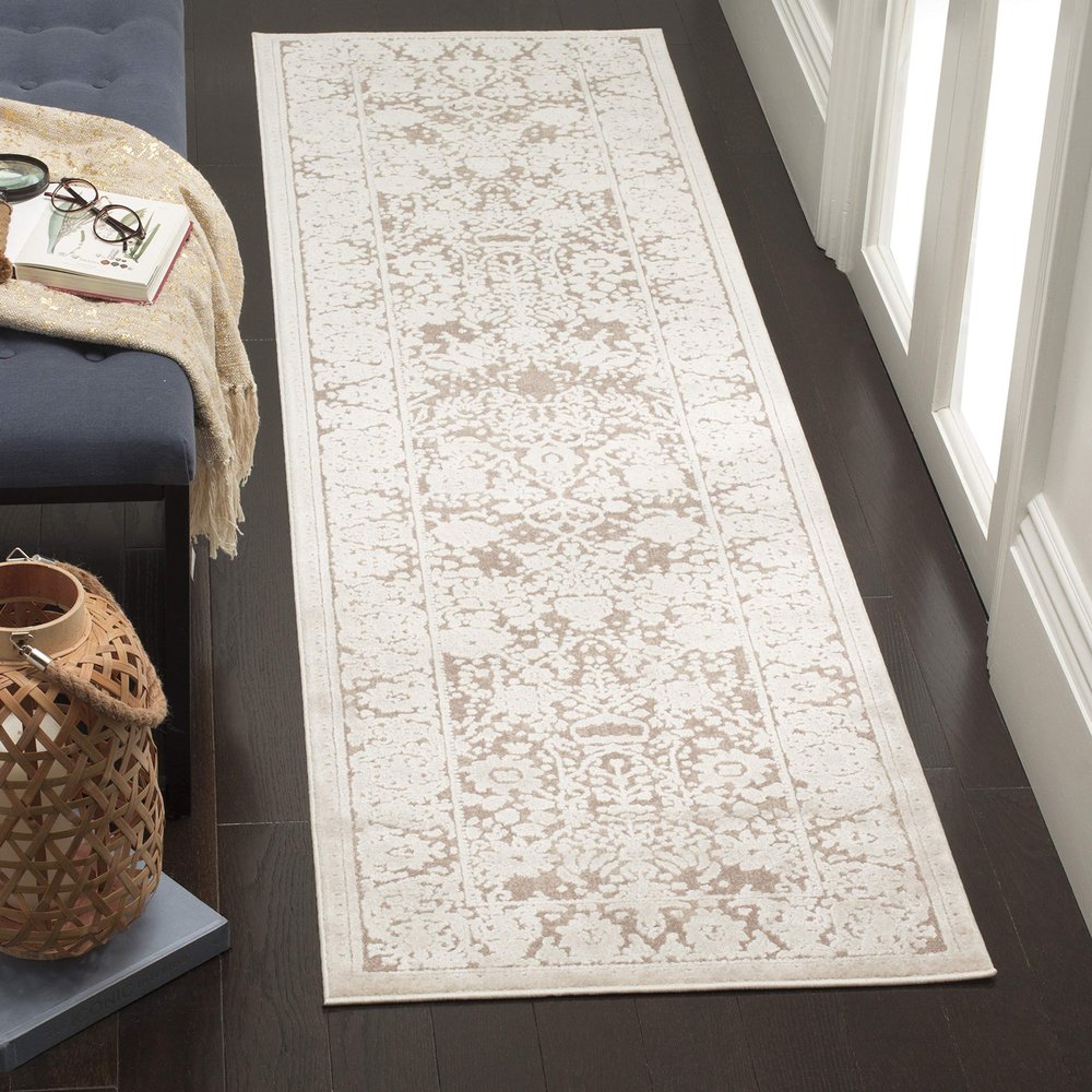 SAFAVIEH Reflection Collection Runner Rug - 2'3" x 14', Beige & Cream, Non-Shedding & Easy Cleaning, Ideal for Living Room, Bedroom (RFT663A)
