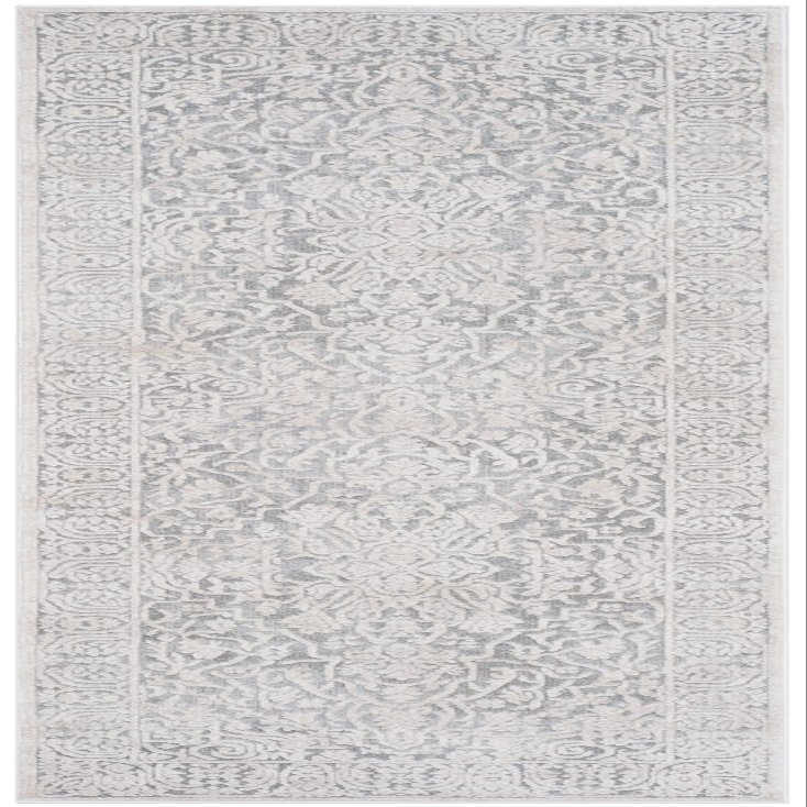 SAFAVIEH Reflection Collection Runner Rug - 2'3" x 14', Light Grey & Cream, Non-Shedding & Easy Cleaning, Ideal for Living Room, Bedroom (RFT670C)