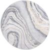 SAFAVIEH Orchard Collection Area Rug - 5' Round, Grey & Gold, Modern Abstract Design, Non-Shedding & Easy Care, Ideal for High Traffic Areas in Living Room, Bedroom (ORC637G) view 3