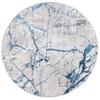 SAFAVIEH Amelia Collection 5' Round Grey/Blue ALA293F Modern Abstract Non-Shedding Living Room Dining Bedroom Foyer Area Rug view 3