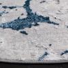 SAFAVIEH Amelia Collection 5' Round Grey/Blue ALA293F Modern Abstract Non-Shedding Living Room Dining Bedroom Foyer Area Rug view 4