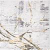 SAFAVIEH Amelia Collection Area Rug - 5' Square, Grey & Gold, Modern Abstract Design, Non-Shedding & Easy Care, Ideal for High Traffic Areas in Living Room, Bedroom (ALA293G) view 3