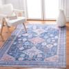 SAFAVIEH Washable Rug Serapi Collection - 8' x 10', Blue & Ivory, Slip Resistant & Easy to Clean, Ideal for Living Room, Bedroom, Dining Space (SEP513M) view 1